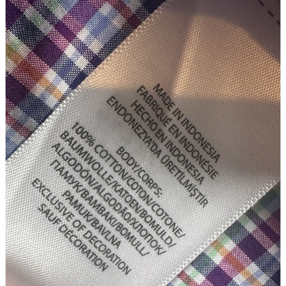Ralph Lauren Plaid Button Down Shirt Boys XL 18-20 Multi Color Long Sleeve Pony